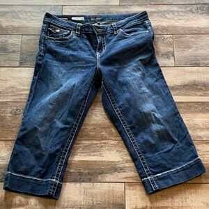 Kut from the Kloth NATALIE Blue Ankle Cropped Jeans with Cuffed Hem‎